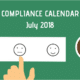 Due Dates Compliance Calendar for July 2018 in India