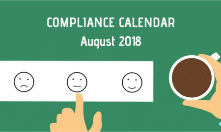 Due Dates Compliance Calendar for August 2018 in India